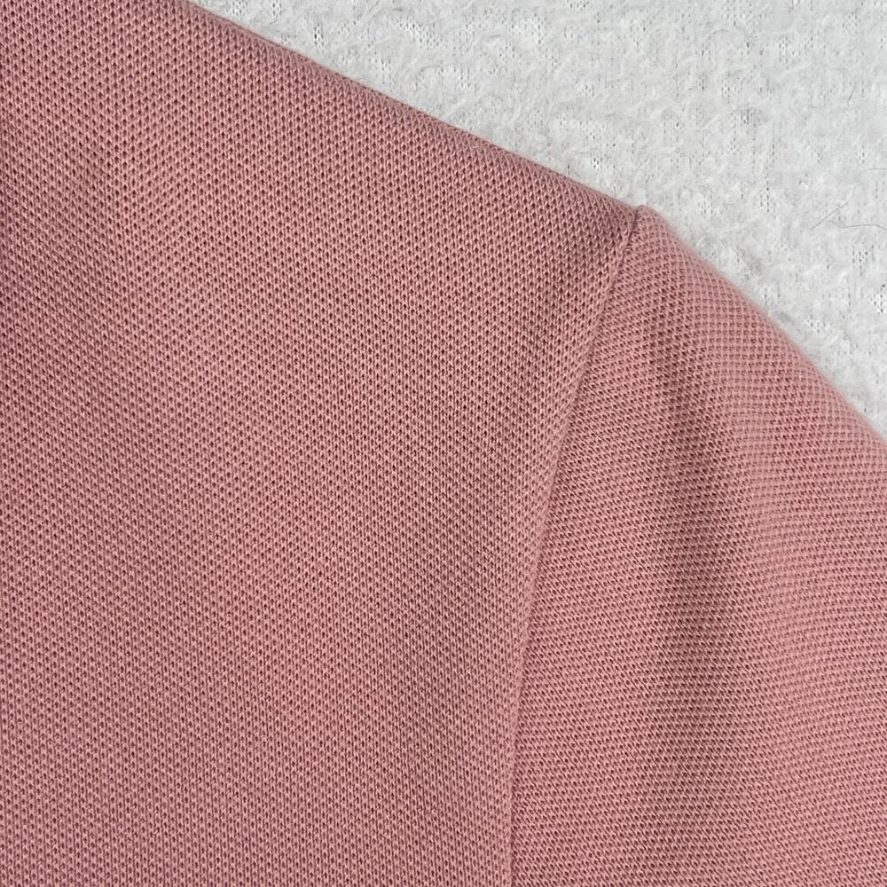 LACOSTE Shirt Womens 42 L Polo Golf Performance Pique Stretch Cotton Pink - Picture 7 of 12